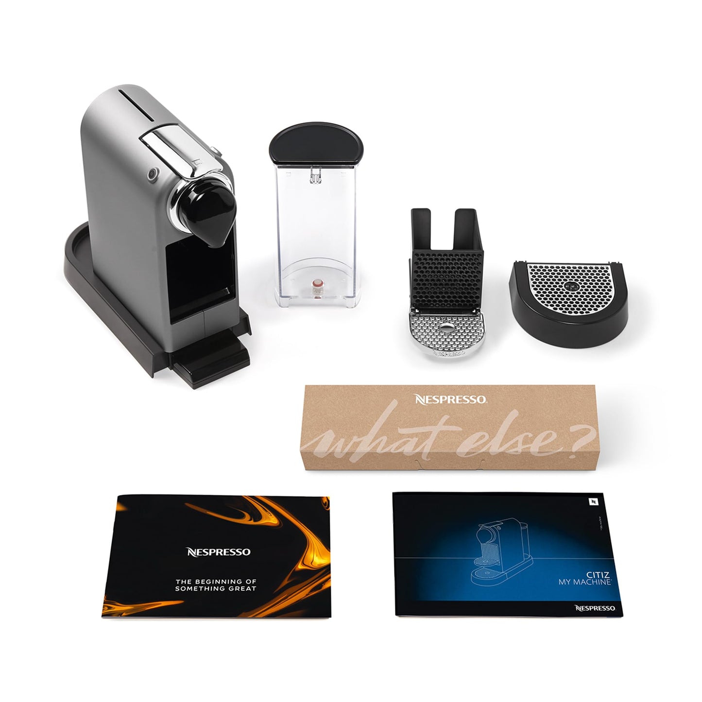 Nespresso Krups CitiZ Kaffeemaschine Silber, 1L Tank, 1260W